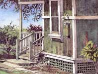 Makawao Cane House Painting by Eddie Flotte: Makawao Cane House