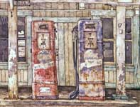 Makawao Pumps Painting by Eddie Flotte: Makawao Pumps