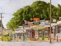 Makawao Town Painting by Eddie Flotte: Makawao Town