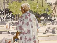 Man with the Walker Painting by Eddie Flotte: Man with the Walker