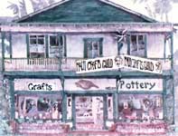 Maui Crafts Guild Painting by Eddie Flotte: Maui Crafts Guild