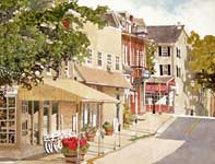 McFarland's Bicycle Shop Painting by Eddie Flotte: McFarland's Bicycle Shop