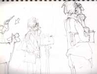 Mister Kite Sketches Painting by Eddie Flotte: Mister Kite Sketches