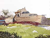 Morning On The Edge Of Bivalve Painting by Eddie Flotte: Morning On The Edge Of Bivalve