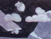 Night Boat Painting by Eddie Flotte: Night Boat