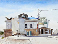 North Beach Grill Painting by Eddie Flotte: North Beach Grill