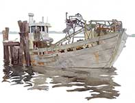 Oyster Schooner Painting by Eddie Flotte: Oyster Schooner