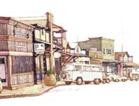 Paia Fish Market Painting by Eddie Flotte: Paia Fish Market