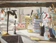 Pottery Faucet Painting by Eddie Flotte: Pottery Faucet