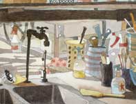 Pottery Room Sink Painting by Eddie Flotte: Pottery Room Sink