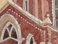 Rose of Lima Church Freehold, NJ Painting by Eddie Flotte: Rose of Lima Church Freehold, NJ