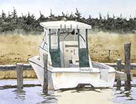 Sandy's Boat Painting by Eddie Flotte: Sandy's Boat