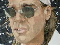 Self Portrait in a Vest Painting by Eddie Flotte: Self Portrait in a Vest