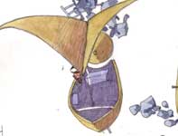 Solar Sail Sketches Painting by Eddie Flotte: Solar Sail Sketches