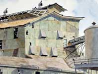 Square Mill Painting by Eddie Flotte: Square Mill
