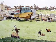 Still A Goat Painting by Eddie Flotte: Still A Goat