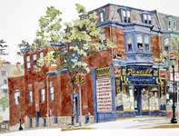 Sunray Drugs Ambler Painting by Eddie Flotte: Sunray Drugs Ambler