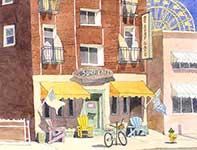 Surf Cafe' Painting by Eddie Flotte: Surf Cafe'