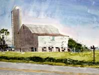 Swamp Pike Dairy Farm Painting by Eddie Flotte: Swamp Pike Dairy Farm