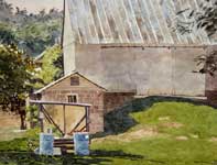 Swamp Pike Fruit Stand Painting by Eddie Flotte: Swamp Pike Fruit Stand