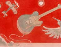 The Flight of the Telecaster Painting by Eddie Flotte: The Flight of the Telecaster