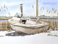 The Ghost Boat Painting by Eddie Flotte: The Ghost Boat