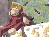 The Monkey on the Ledge Painting by Eddie Flotte: The Monkey on the Ledge