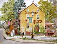 Thorpe Antiques Skippack, PA Painting by Eddie Flotte: Thorpe Antiques Skippack, PA