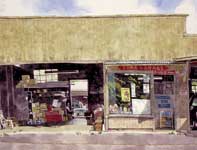 Toma Garage Painting by Eddie Flotte: Toma Garage