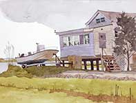 Under The Pilings Painting by Eddie Flotte: Under The Pilings