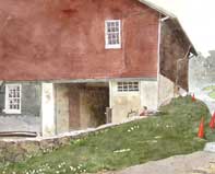 Up The Drive To Behind The Barn Painting by Eddie Flotte: Up The Drive To Behind The Barn