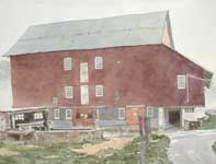 Up The Driveway To Kuerner's Barn Painting by Eddie Flotte: Up The Driveway To Kuerner's Barn
