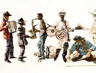 Venice Beach All Stars Painting by Eddie Flotte: Venice Beach All Stars