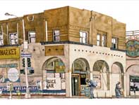 Painting by Eddie Flotte: Venice Beach Health Food Store