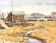 Winter At Grassy Painting by Eddie Flotte: Winter At Grassy