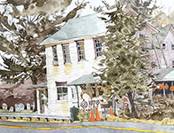 Witches in Scullville Painting by Eddie Flotte: Witches in Scullville
